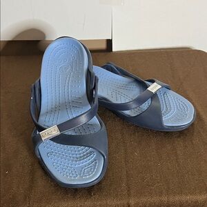 😄Crocs slip ons open toed sandals slides massage insole 8